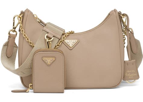 prada tasche saffiano beige|Prada saffiano leather bag.